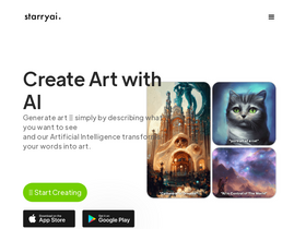 'starryai.com' screenshot