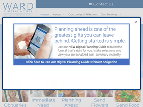 'wardfuneralhomes.com' screenshot