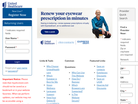 'myuhcvision.com' screenshot