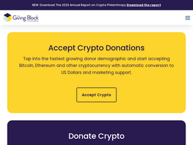 'thegivingblock.com' screenshot