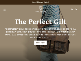 'therealleathercompany.com' screenshot