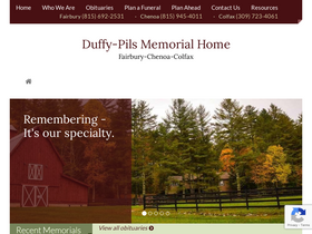 'duffypilsmemorialhome.com' screenshot
