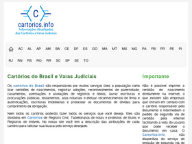 'cartorios.info' screenshot