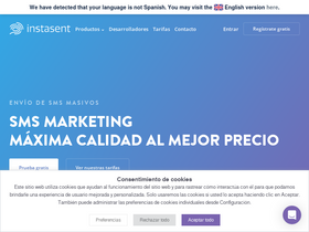 'instasent.com' screenshot