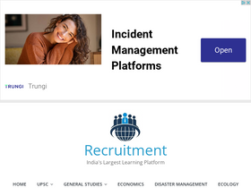 'recruitmentdbranlu.in' screenshot