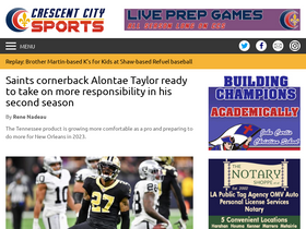 'crescentcitysports.com' screenshot