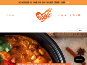 noworriescurries.com.au homepage screenshot