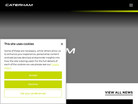 'caterhamcars.com' screenshot