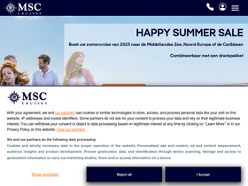 'msccruises.nl' screenshot