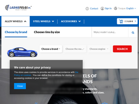 'ladnefelgi.pl' screenshot