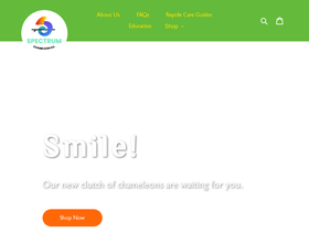 spectrumreptiles.com homepage screenshot