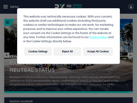 'fiaworldrallycross.com' screenshot