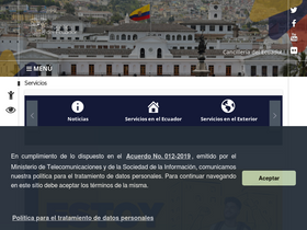 'cancilleria.gob.ec' screenshot