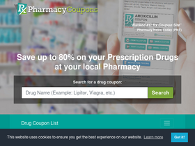'rxpharmacycoupons.com' screenshot