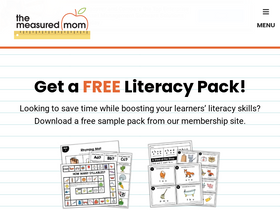 'themeasuredmom.com' screenshot