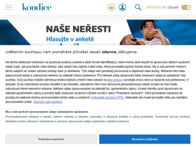 'kondice.cz' screenshot
