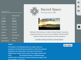'sacredspace.ie' screenshot