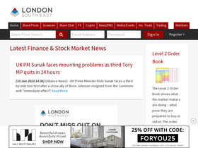 'lse.co.uk' screenshot
