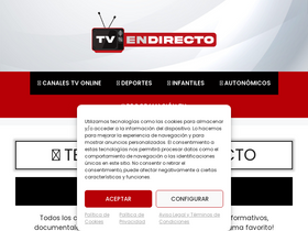 'tvendirecto.es' screenshot