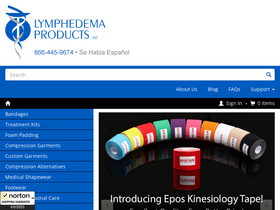'lymphedemaproducts.com' screenshot