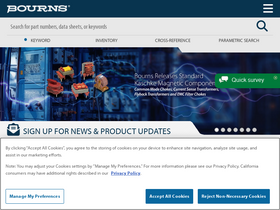 'bourns.com' screenshot