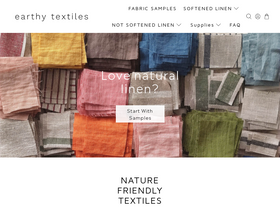 Earthytextiles homepage screenshot