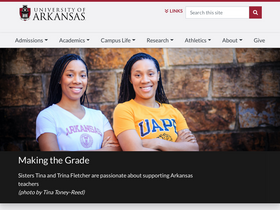 'uark.edu' screenshot