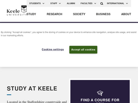 'keele.ac.uk' screenshot