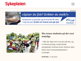 'sykepleien.no' screenshot