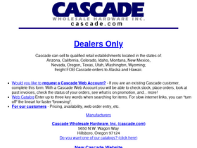 'cascade.com' screenshot