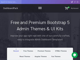 'dashboardpack.com' screenshot
