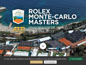 'montecarlotennismasters.com' screenshot