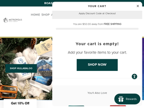 Metropolis Coffee Company website screenshot