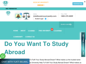 'bookmyuniversity.com' screenshot