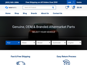 'newparts.com' screenshot