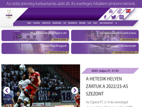 'ujpestfc.hu' screenshot