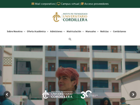 'cordillera.edu.ec' screenshot