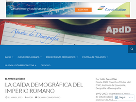 'apuntesdedemografia.com' screenshot