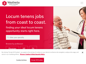 'weatherbyhealthcare.com' screenshot