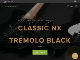 'strandbergguitars.com' screenshot