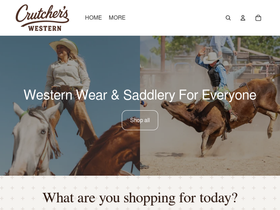 Crutcherswestern homepage screenshot