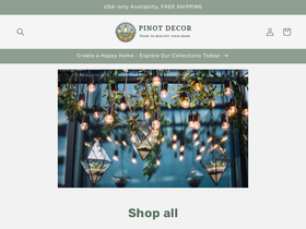 pinotdecor.com homepage screenshot