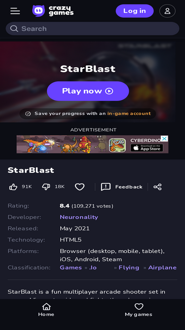 io games for mobile - Starblast.io