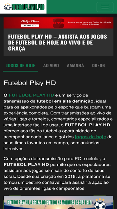 Futebol Play HD – Ver Jogos De Hoje Futebol Em Directo Grátis