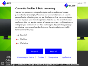 'eizo.be' screenshot