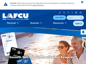 'lafcu.com' screenshot