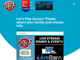 'letsplaysoccer.com' screenshot