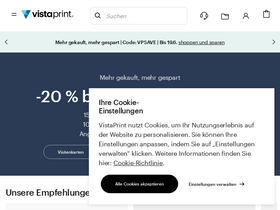 'vistaprint.de' screenshot