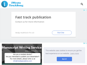 'iwroteyouasong.org' screenshot