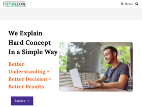 'getuplearn.com' screenshot